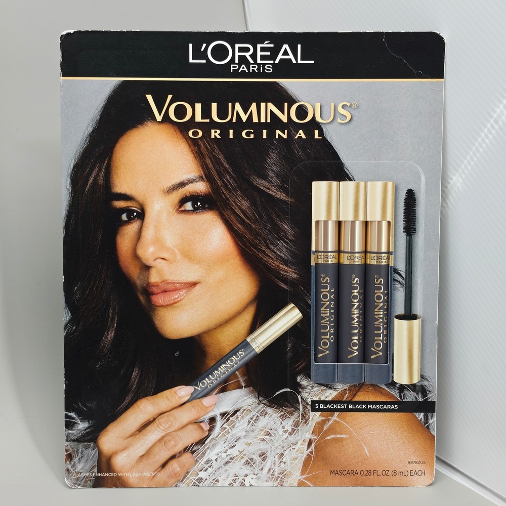 L'Oreal Paris Voluminous Original Mascara 3 Pack Blackest Black 305